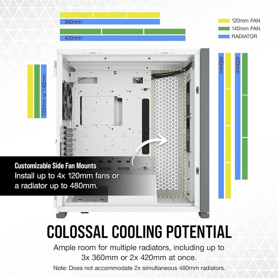 Corsair 7000D AIRFLOW Full-Tower ATX PC Case — White | CC-9011219-WW - PakByte  