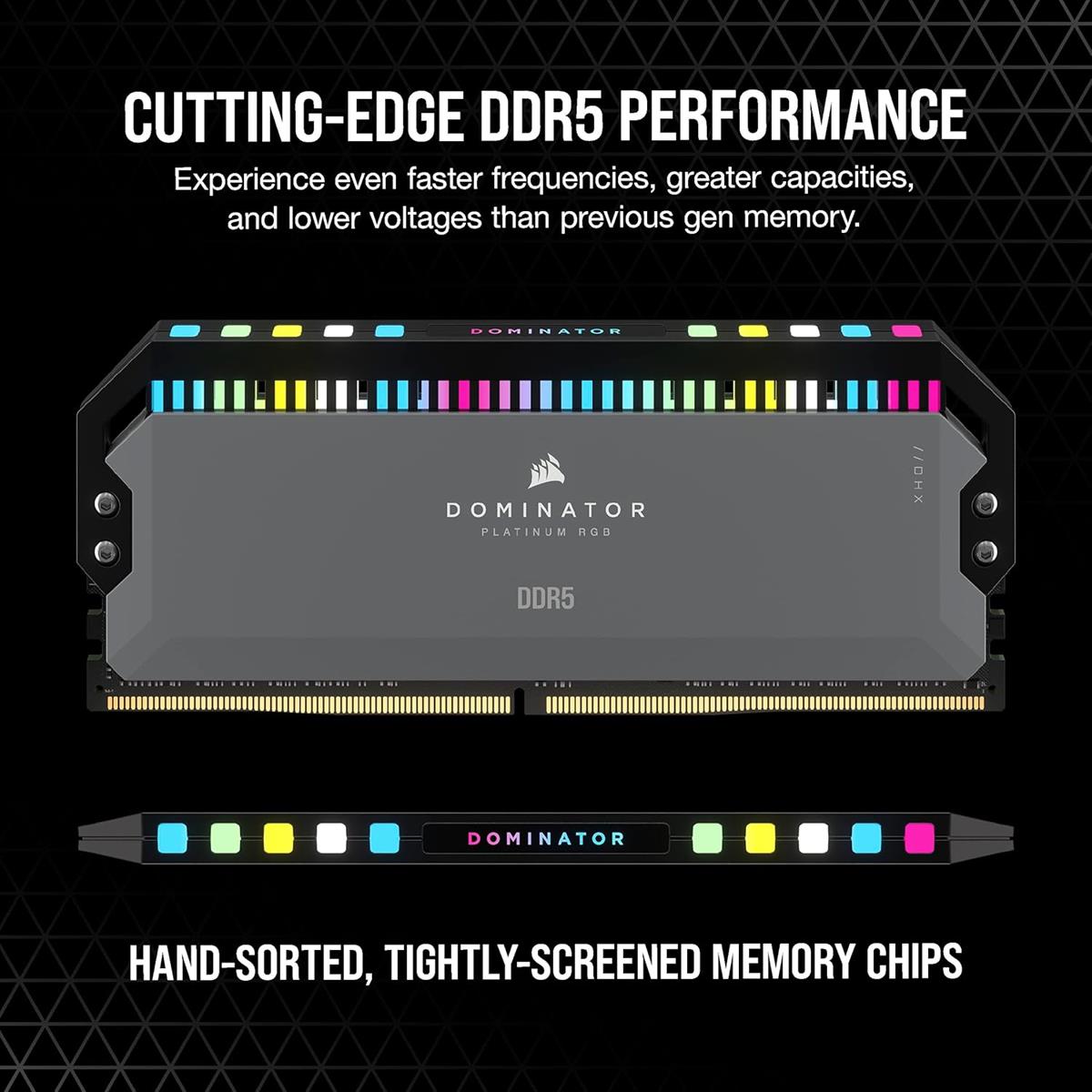 Corsair Dominator Platinum RGB 64GB (2x32GB) 6000MHz C30 DDR5 DRAM AMD EXPO & Intel XMP Memory Kit - Grey - PakByte  