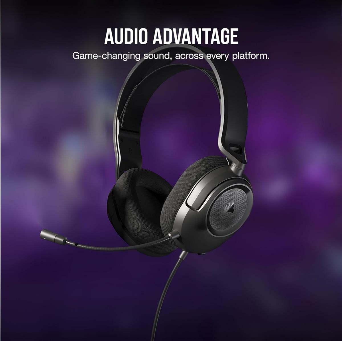 Corsair HS35 v2 Multiplatform Wired Gaming Headset, Flexible Omni-Directional Microphone, Universal 3.5mm Connection, PC, Mac, PS5, PS4, Xbox, Nintendo Switch, Mobile – Carbon - PakByte  