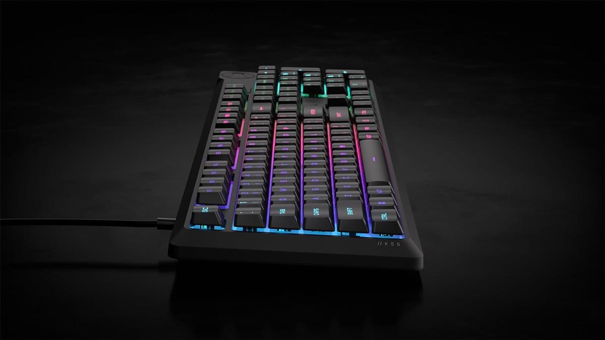 Corsair K55 Core RGB Gaming Keyboard - Black - PakByte Computers 