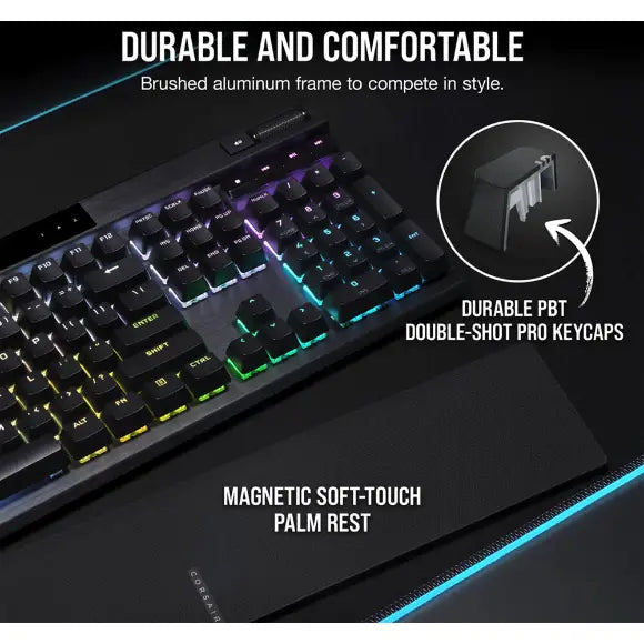 Corsair K70 RGB PRO Mechanical Gaming Keyboard with PBT DOUBLE SHOT PRO Keycaps — CHERRY MX Red - PakByte Computers 