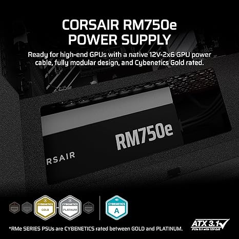 CORSAIR RM750e Fully Modular Low-Noise ATX Power Supply