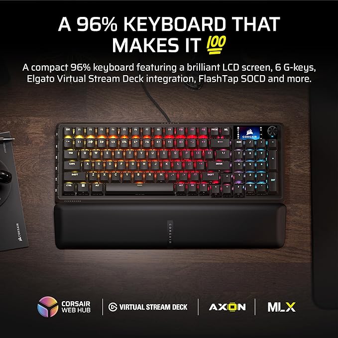 Corsair Vanguard 96 Wired Mechanical Gaming Keyboard - Black