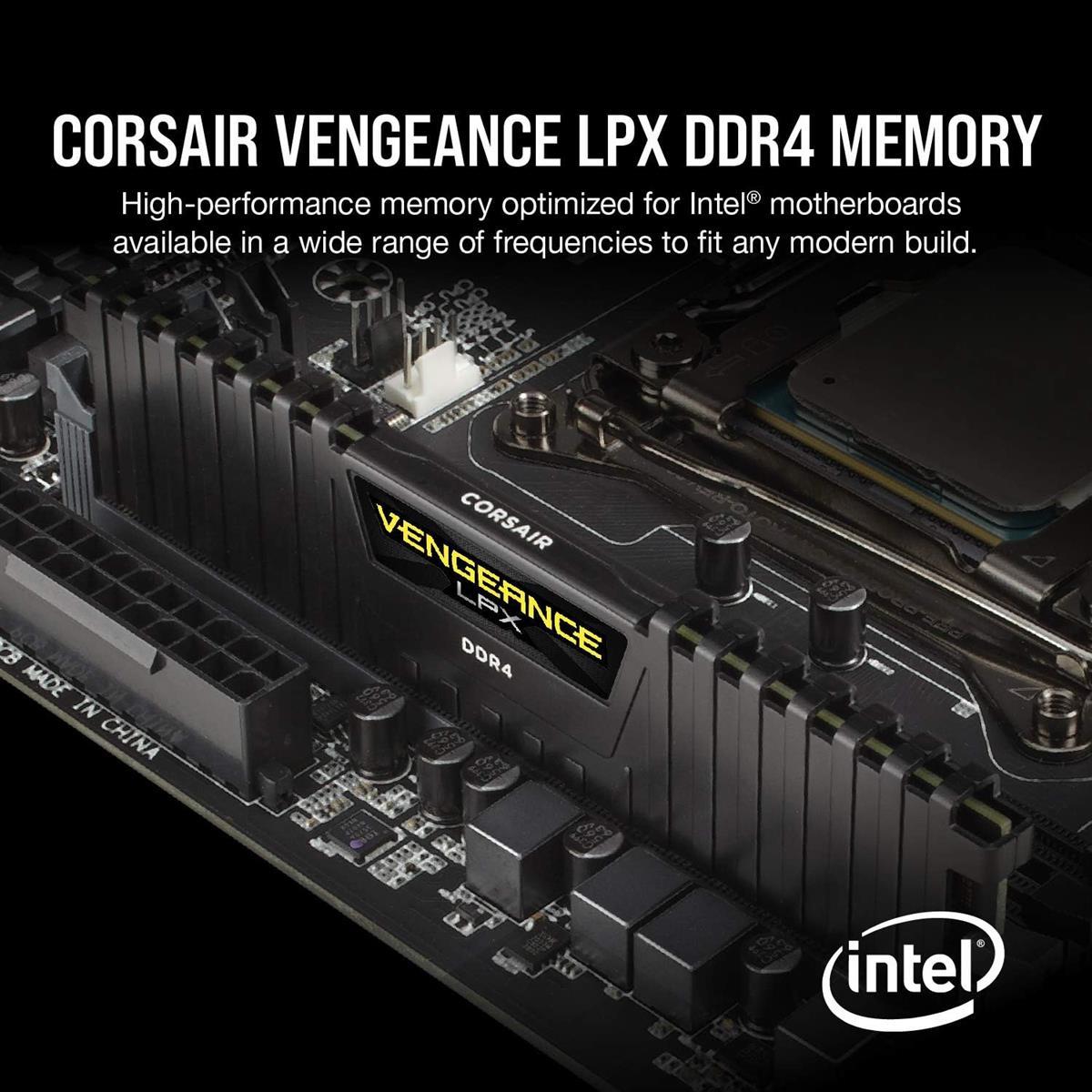 Corsair Vengeance LPX 16GB (2x8GB) 3600MHz C16 DDR4 DRAM Memory Kit - Black