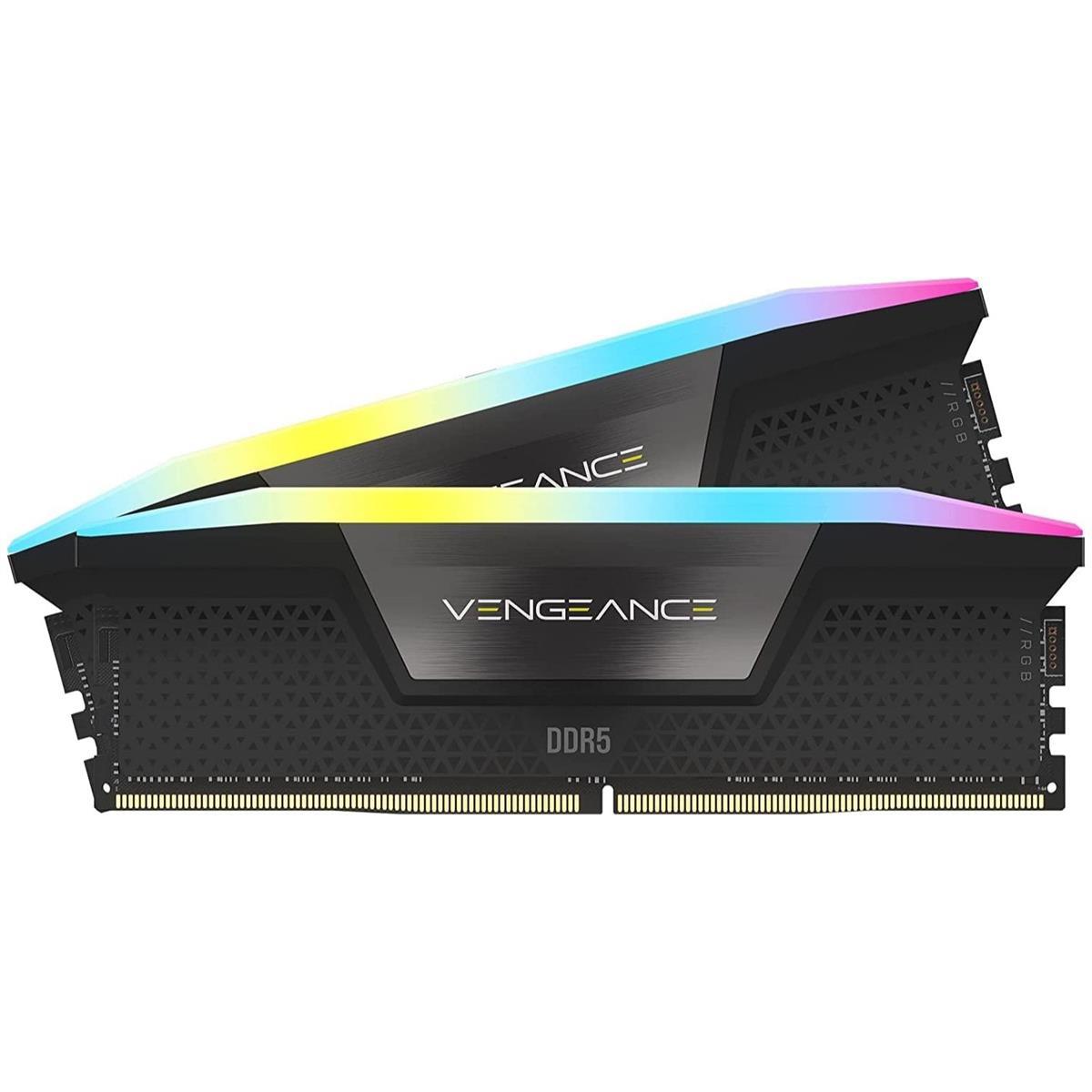 Corsair Vengeance RGB 64GB (2x32GB) 6400MHz C32 DDR5 DRAM Memory Kit - Black - PakByte  