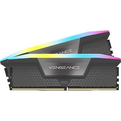 Corsair VENGEANCE® RGB 64GB (2x32GB) DDR5 DRAM 6000MT/s Memory Kit - Black