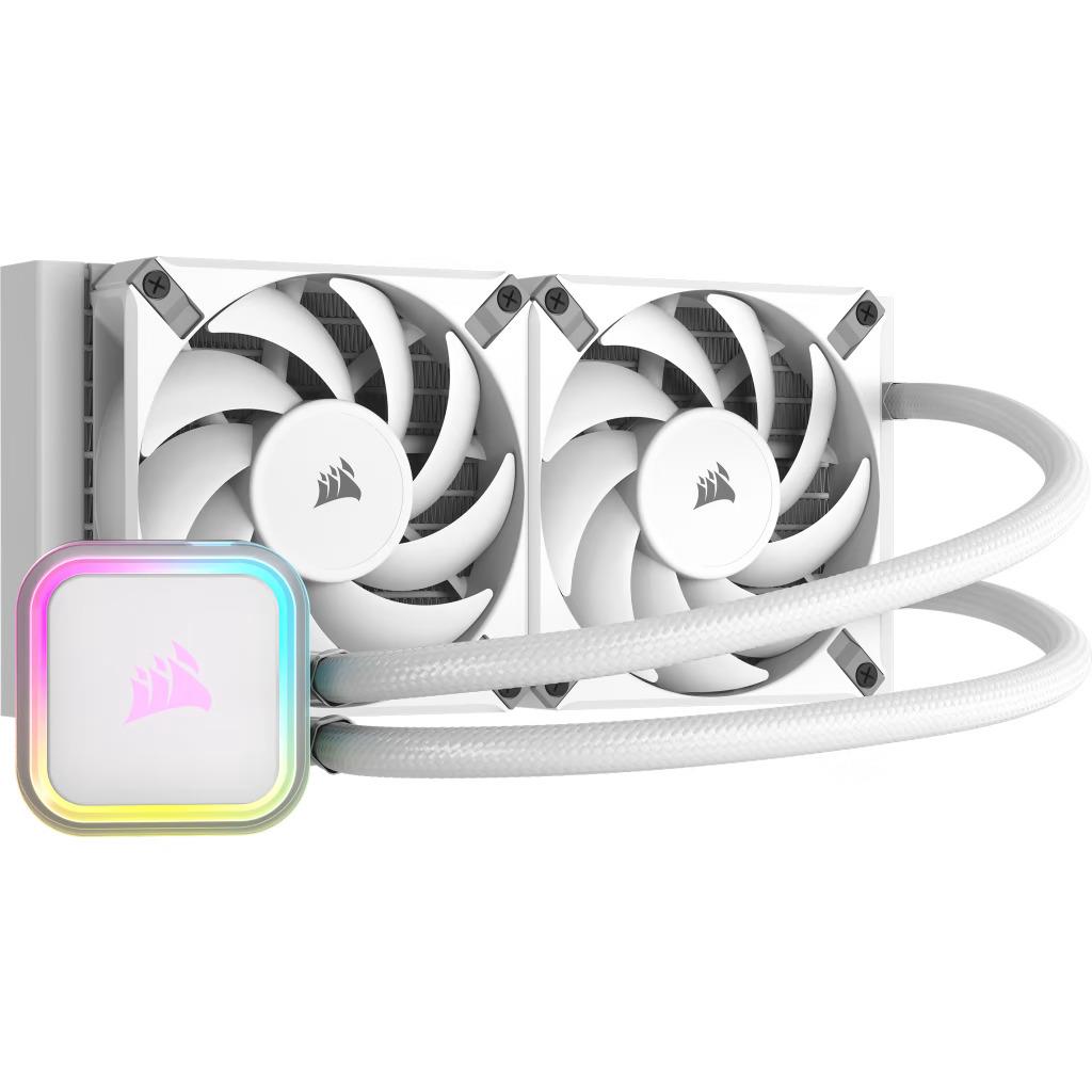Corsair iCUE H100i RGB Elite AIO 240mm Liquid CPU Cooler - White