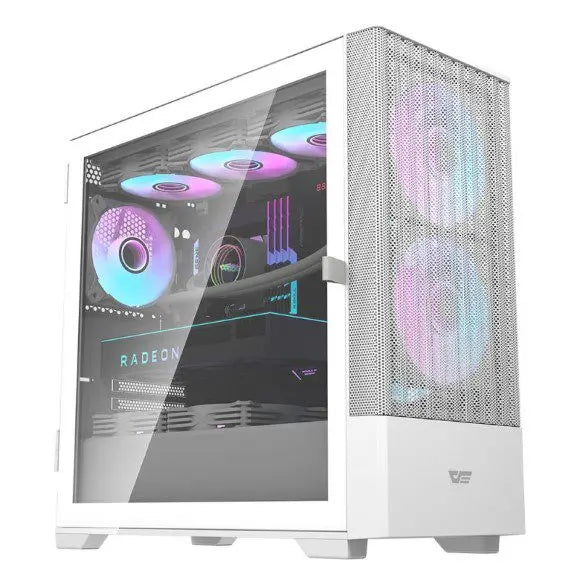 DarkFlash DK415 M-ATX PC Gaming Case - White