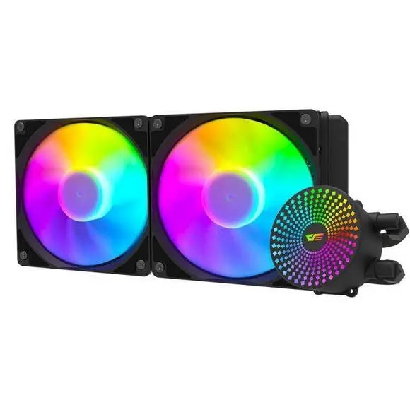 DarkFlash Radiant DC 240 ARGB AIO CPU Liquid Cooler – Black - PakByte Computers 
