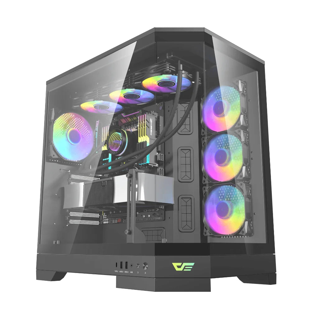 Darkflash DQX90 Gaming PC Case - Black
