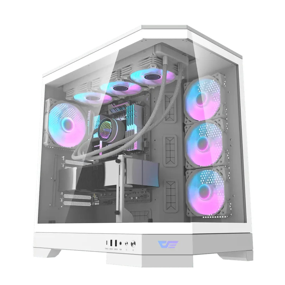 Darkflash DQX90 Gaming PC Case - White