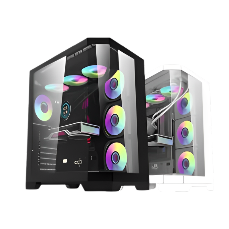 DarkFlash FT418 Pro Mid-Tower ATX Gaming PC Case – Black