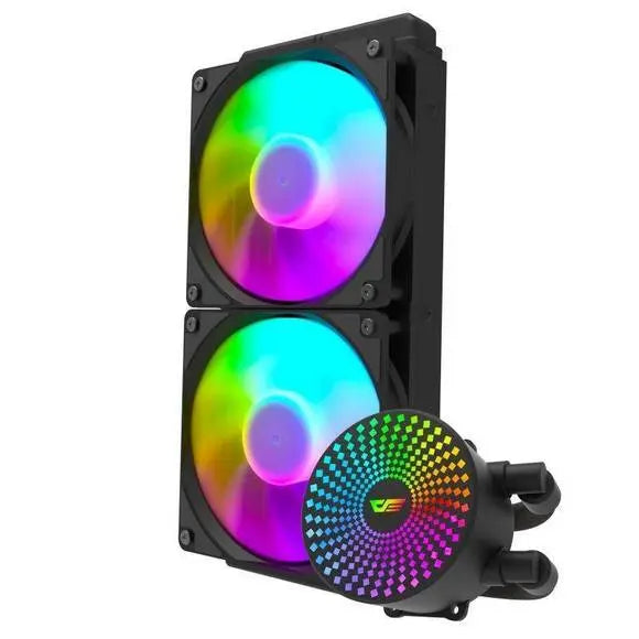 DarkFlash Radiant DC 240 ARGB AIO CPU Liquid Cooler – Black - PakByte Computers 