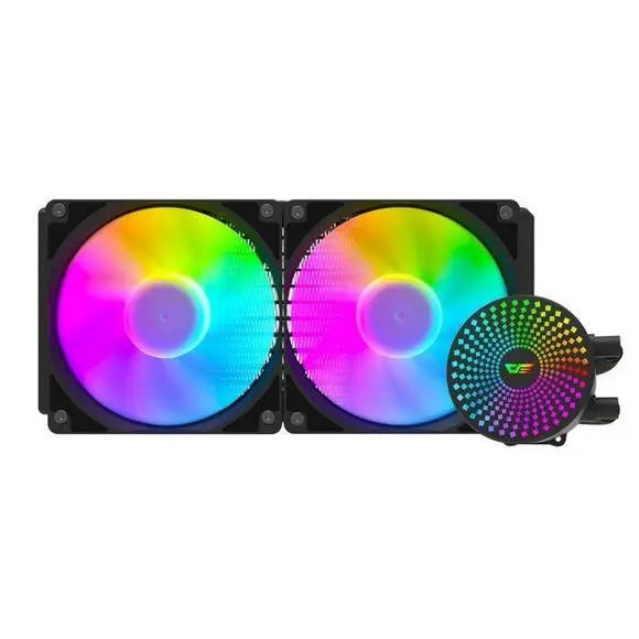 DarkFlash Radiant DC 240 ARGB AIO CPU Liquid Cooler – Black - PakByte Computers 