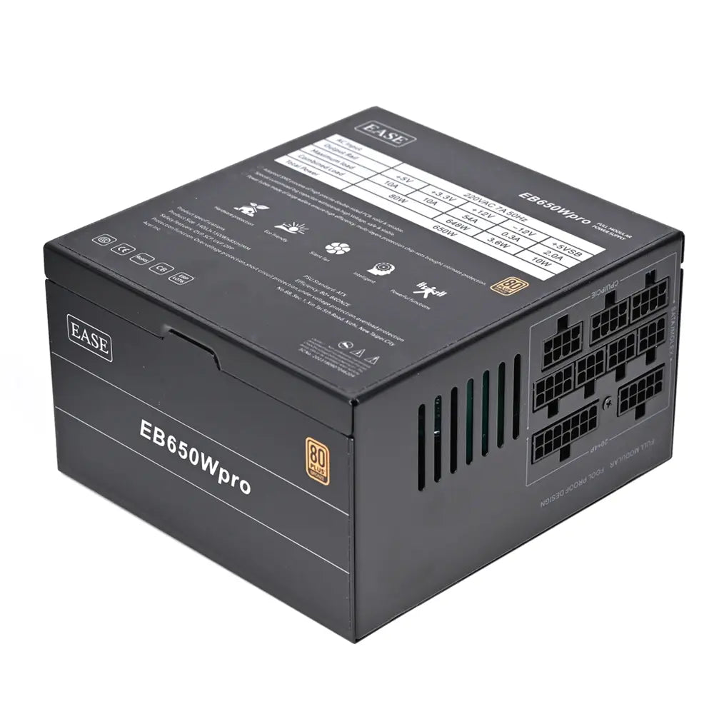EASE EB650W Pro 80+ Bronze Fully Modular Power Supplies - PakByte Computers 