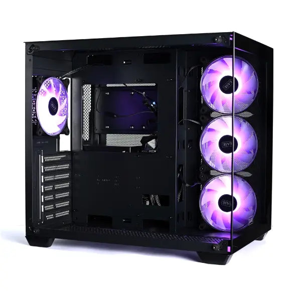 EASE EC124B Tempered Glass Gaming Case - Black