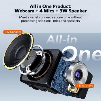 EMEET SmartCam C990 Portable 3-in-1 Streaming 1080p Webcam - EasySkins, Inc 