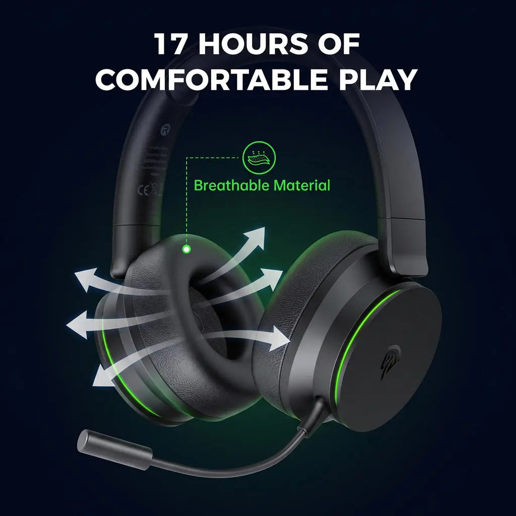 EasySMX E01 Multi-Mode Wireless Tri-Mode Gaming Headset - Black
