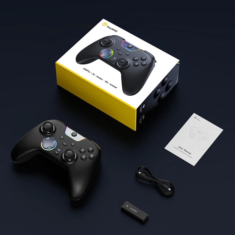 EasySMX X05Pro Multiplatform Wireless Gaming Controller with Charging Dock - Black