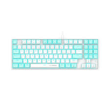 E-YOOSO Z-13 Monochrome 89-Keys Mechanical Keyboard – White/Green - Blue Switch