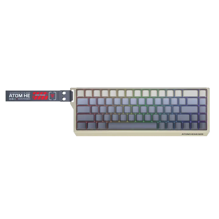 Fantech Atom HE68 Pro MK922 Wireless Magnetic Keyboard - Retro Beige (Emerald Switch)