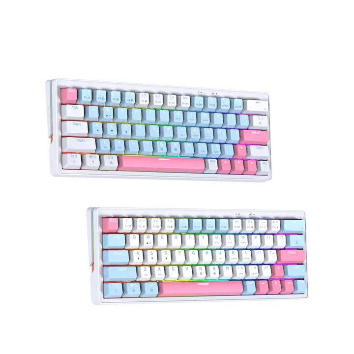 Fantech Atom X63 MK611 AME Edition RGB Mechanical Gaming Keyboard - White (Taro Switch)