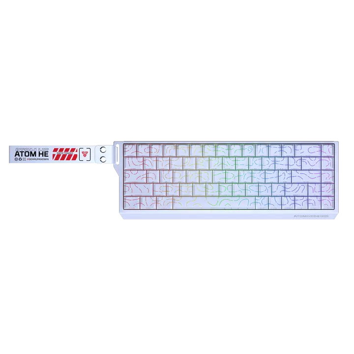 Fantech Atom HE68 Pro MK922 Wireless Magnetic Keyboard - Topo White (Emerald Switch)
