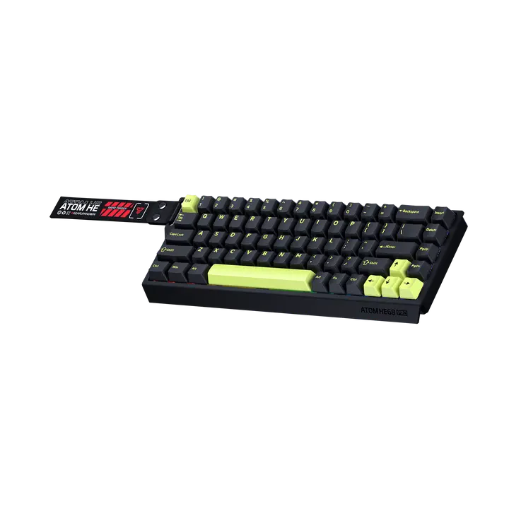 Fantech Atom HE68 Pro MK922 Wireless Magnetic Keyboard - Mori Black (Emerald Switch)