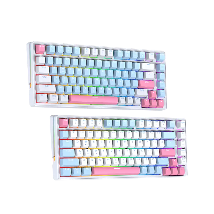 Fantech Atom X83 MK612 AME Edition RGB Mechanical Gaming Keyboard - White (Taro Switch)