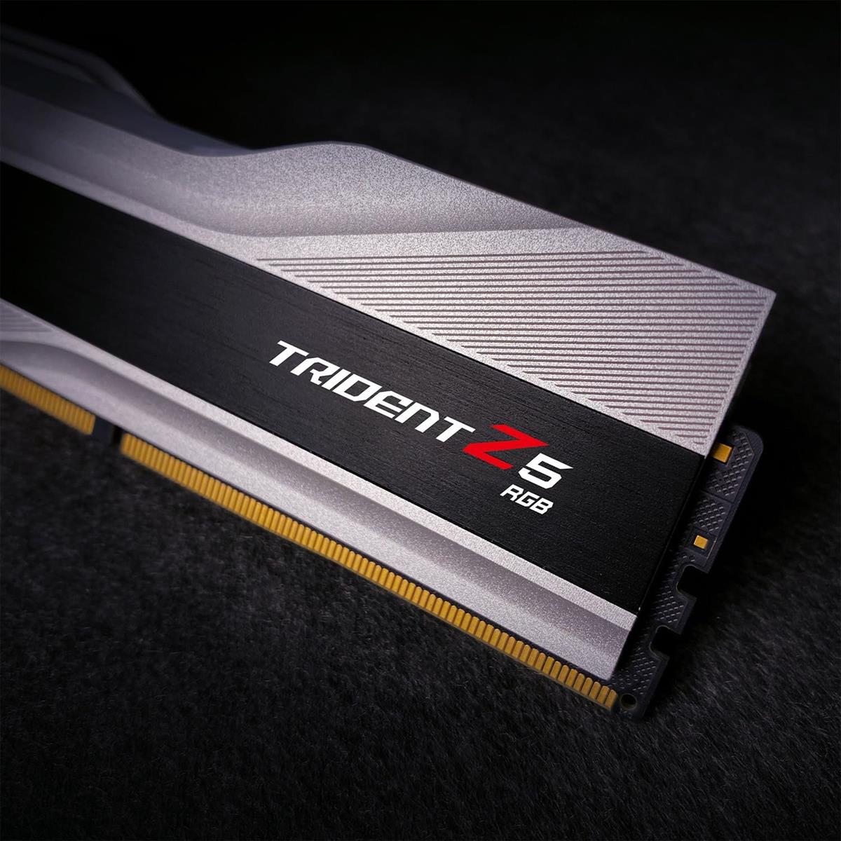 G.Skill Trident Z5 RGB 32GB (2x16GB) 6000MHz CL30 (Intel XMP 3.0) 30-40-40-96 DDR5 RAM 1.35V Desktop Computer Memory UDIMM - Metallic Silver - PakByte Computers  