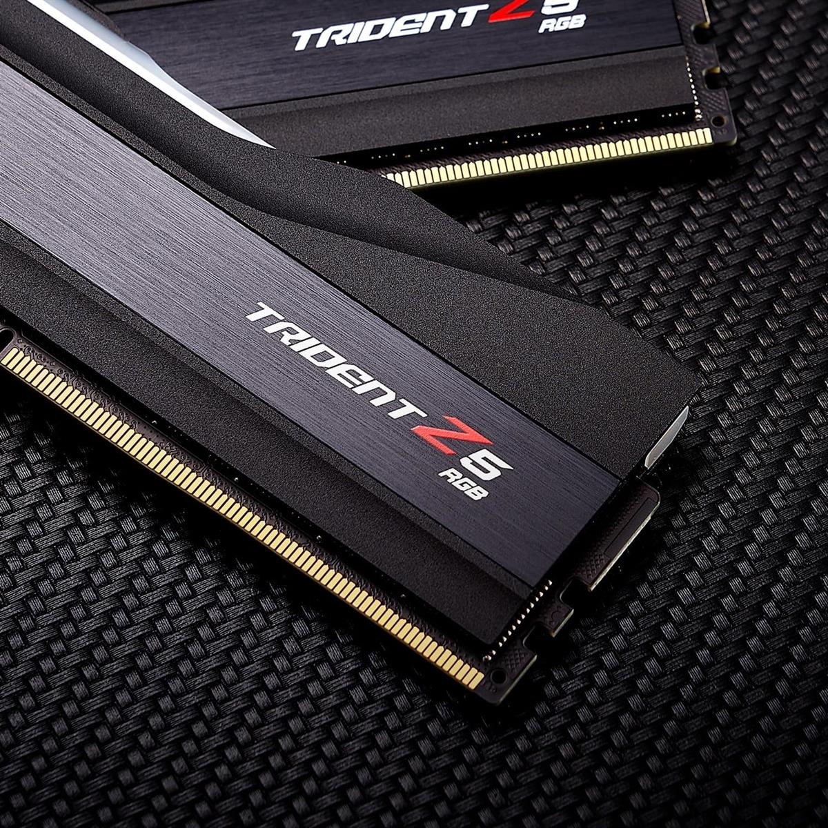 G.Skill Trident Z5 RGB 32GB (2x16GB) 6000MT/s CL30 (Intel XMP 3.0)  30-40-40-96 DDR5 RAM 1.35V Desktop Computer Memory UDIMM - Matte Black - PakByte Computers  