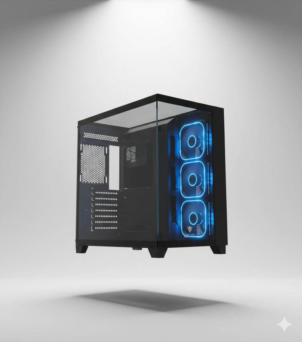 GFury Mighty GF-300 Tempered Glass with 3 ARGB Fans PC Case