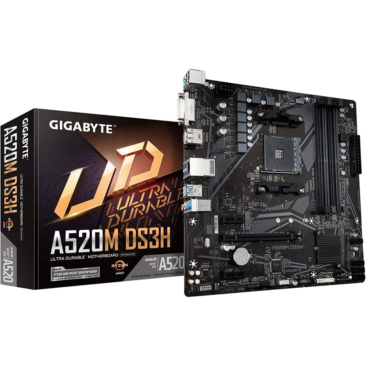 Gigabyte A520M DS3H AMD AM4 microATX Motherboard