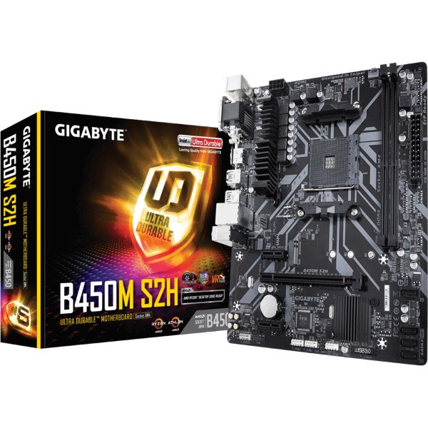 Gigabyte B450M S2H AMD B450 Ultra Durable Motherboard AM4