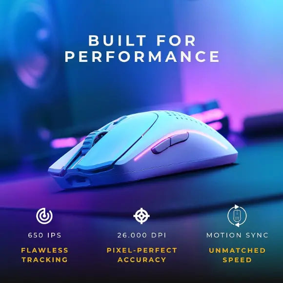 Glorious Model O2 Wireless Gaming Mouse - Matte White - PakByte Computers 