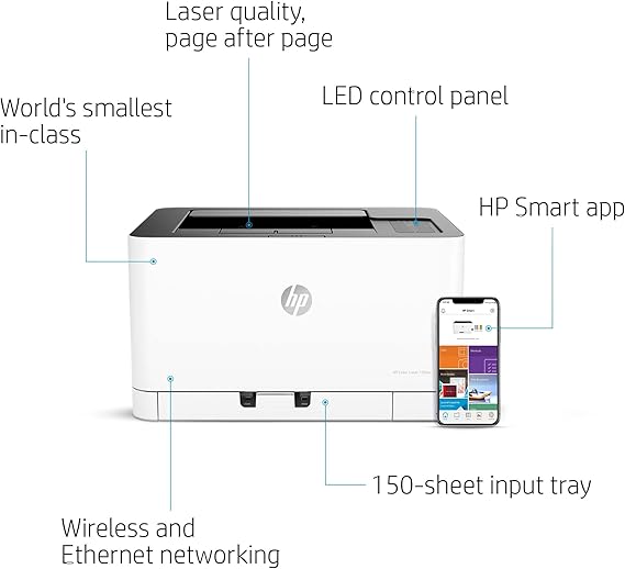 HP Color Laser 150nw Wireless Printer - PakByte Computers  