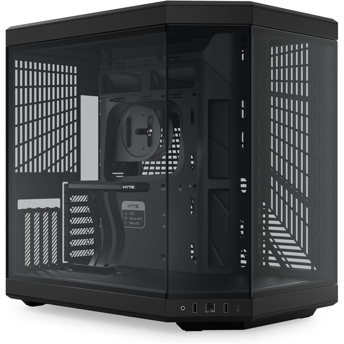 Hyte Y70 Modern Aesthetic Dual Chamber Mid-Tower ATX Gaming Case - Black