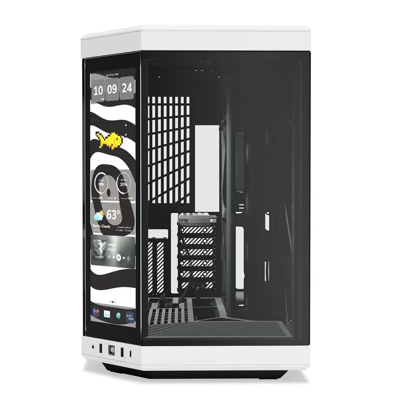 Hyte Y70 Touch Infinite Modern Aesthetic Mid-Tower ATX Gaming Case with LCD Screen - Panda - PakByte  