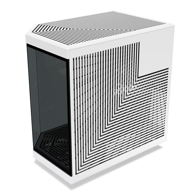 Hyte Y70 Upgraded Modern Aesthetic Dual Chamber Panoramic Tempered Glass Mid-Tower ATX Computer Gaming Case with PCIE 4.0 Riser Cable Included - Panda - PakByte  