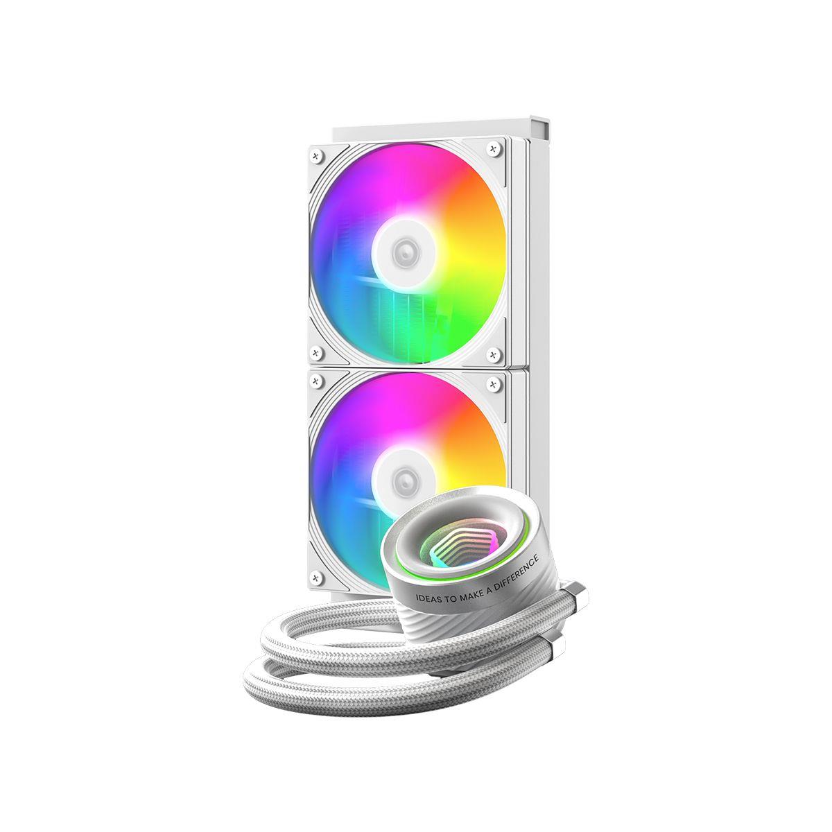 ID-Cooling FX240 INF ARGB AIO 240mm Liquid CPU Cooler - White - PakByte Computers  
