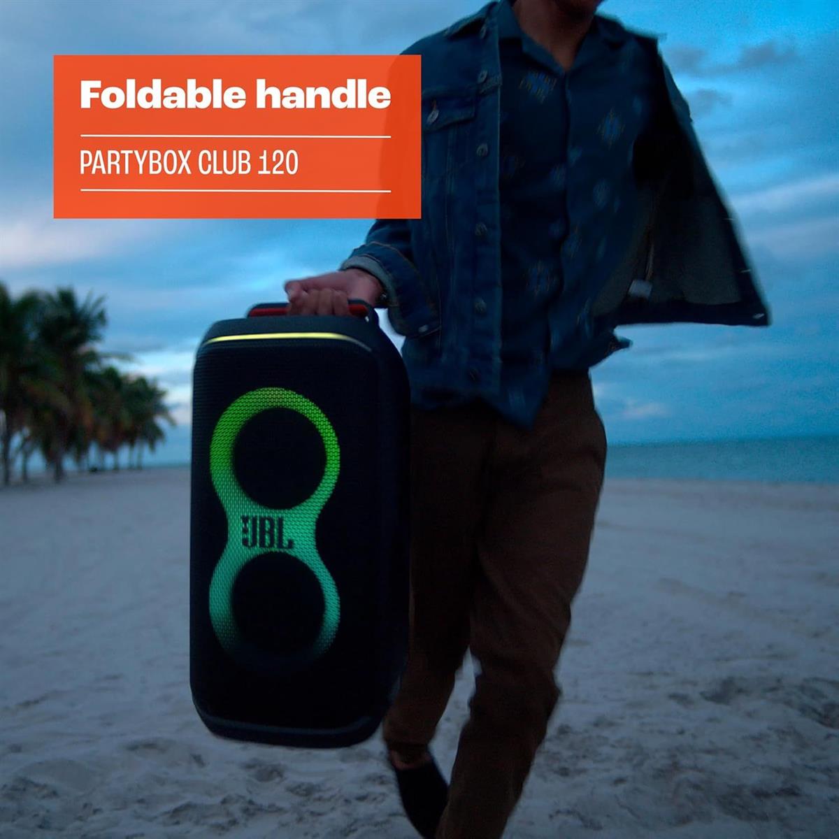 JBL PartyBox Club 120 - Portable Party Speaker with Foldable Handle - Black - PakByte Computers  