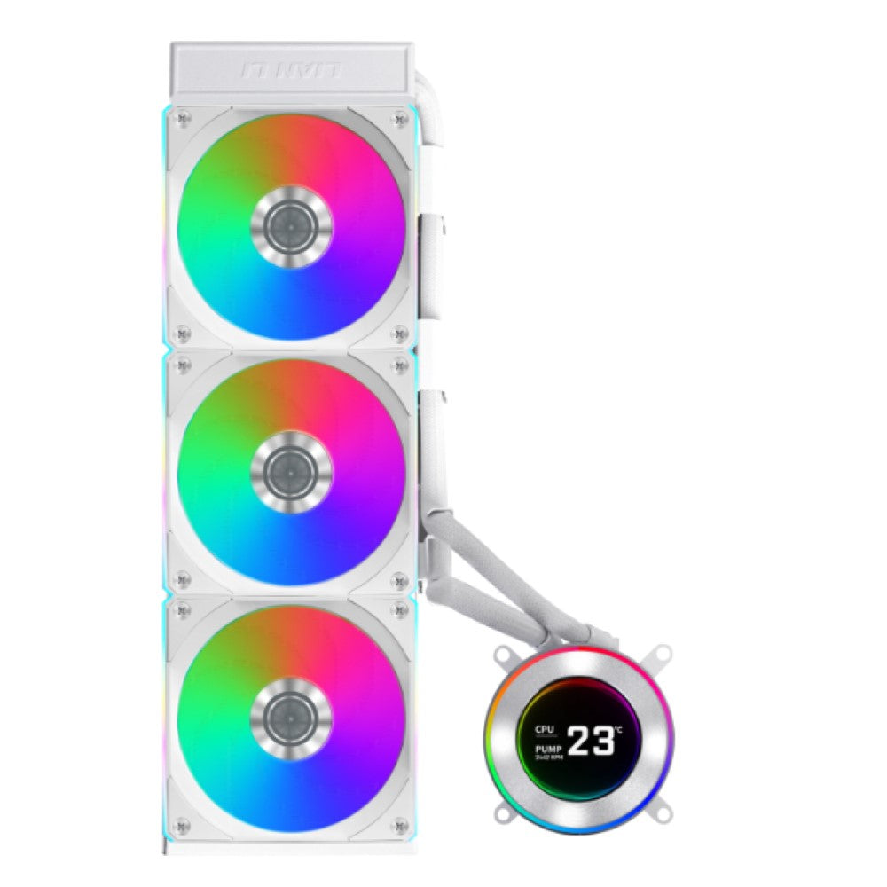 Lian Li Hydroshift II LCD-C 360CL with UNI Fan CL Wireless Liquid Cooler – White
