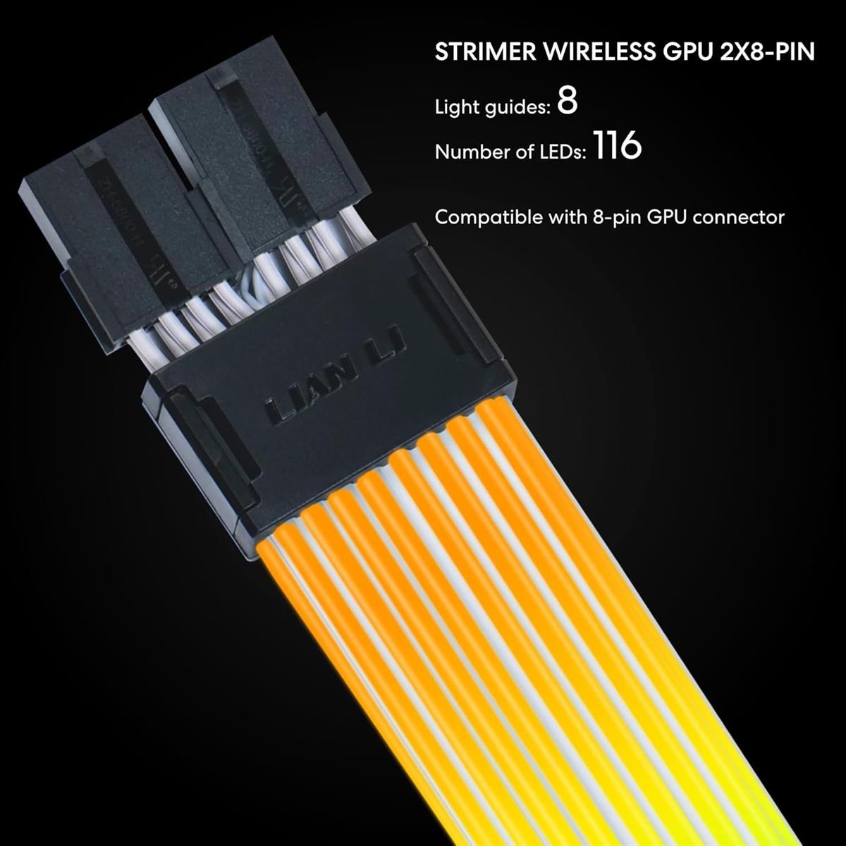 Lian Li Strimer Wireless 8 Pin - Addressable RGB Power Extension Cable - PakByte Computers  
