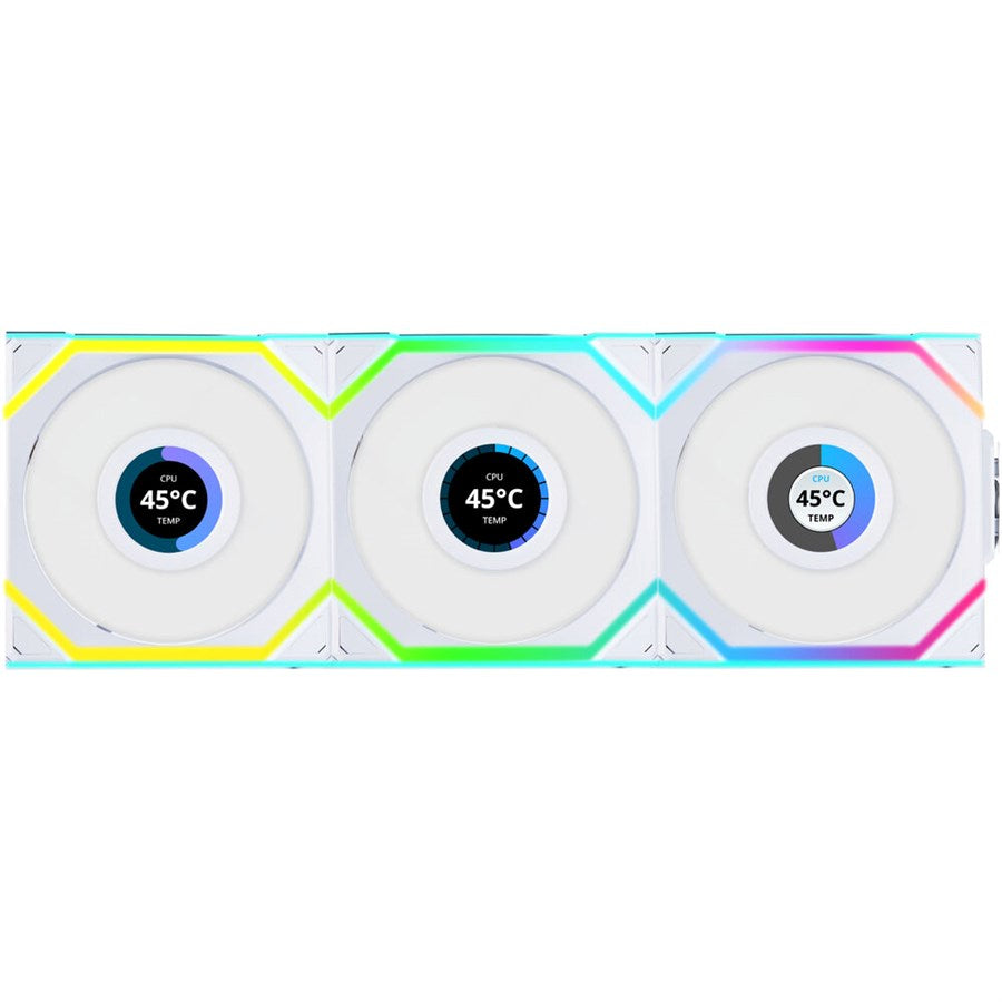 Lian Li UNI FAN SL Wireless LCD ARGB Case Fan Triple Pack - White - PakByte Computers  