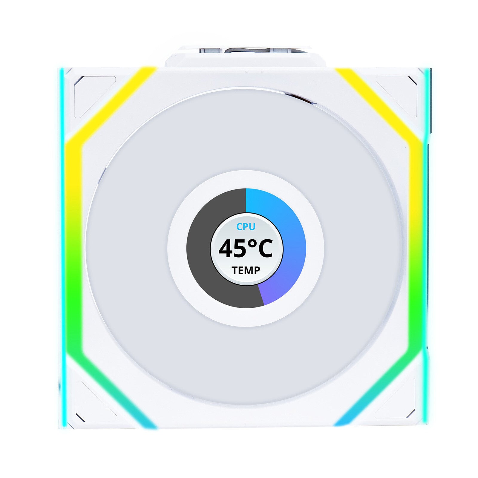 Lian Li UNI Fan SL120 LCD Wireless Reverse Blade Single Pack - White - PakByte Computers  