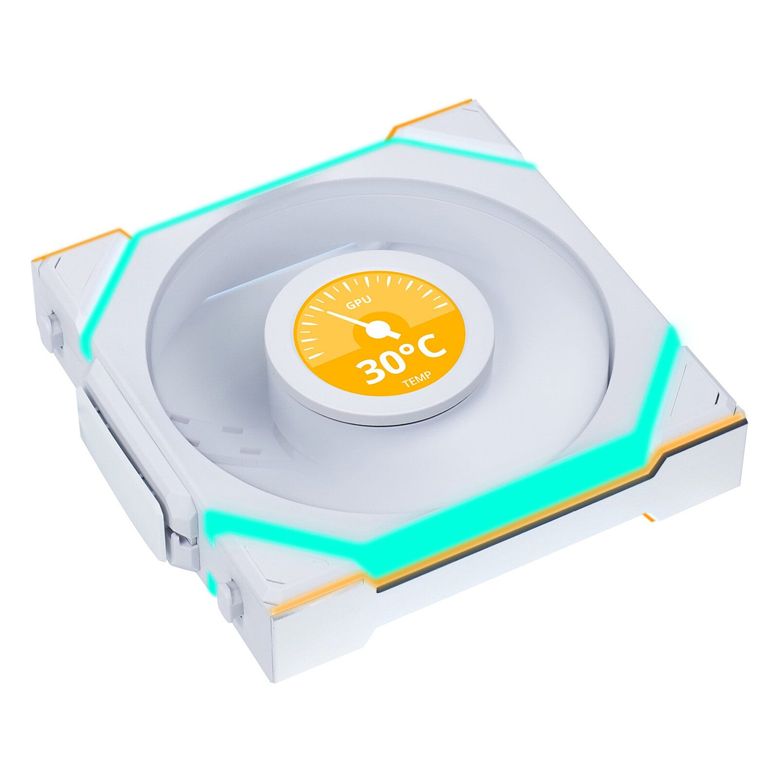Lian Li UNI Fan SL120 LCD Wireless Reverse Blade Single Pack - White - PakByte Computers  