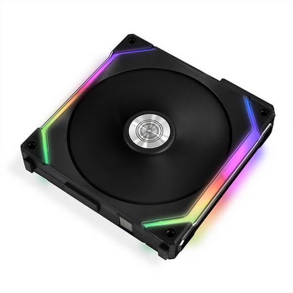 Lian Li UNI Fan SL120 Single Pack Black Without Controller (ARGB 120mm LED PWM Daisy-Chain) 12UF1B - PakByte Computers 