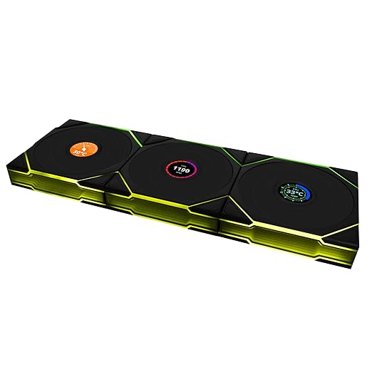 Lian Li UNI Fan TL LCD Wireless 120 Triple Pack ARGB Fan - Black - PakByte Computers  