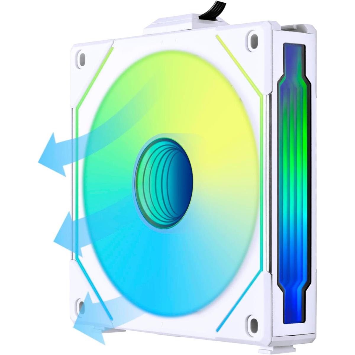 Lian Li Uni Fan SL-Infinity Reverse Blade ARGB 120mm - Single - White - PakByte Computers  