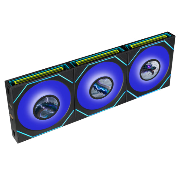 Lian Li UNI FAN SL-INF LCD FLEX 120mm Reverse Blade 3-Pack – Black